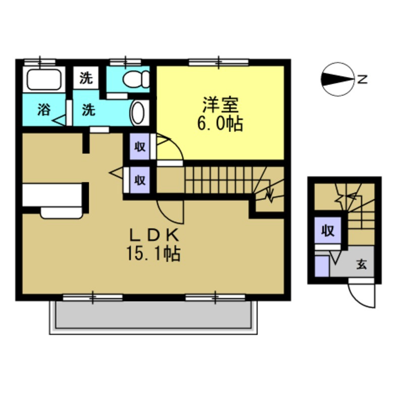 ヨーロピアンシャレータカラの間取り