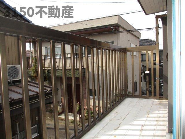 鏡島借家のバルコニー