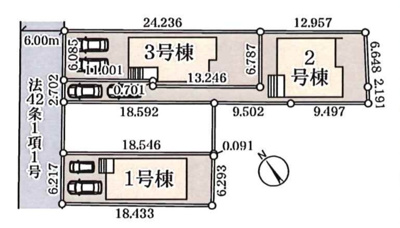 【区画図】 | 松戸市高塚新田新築戸建（高塚新田第２） | 3棟販売中！