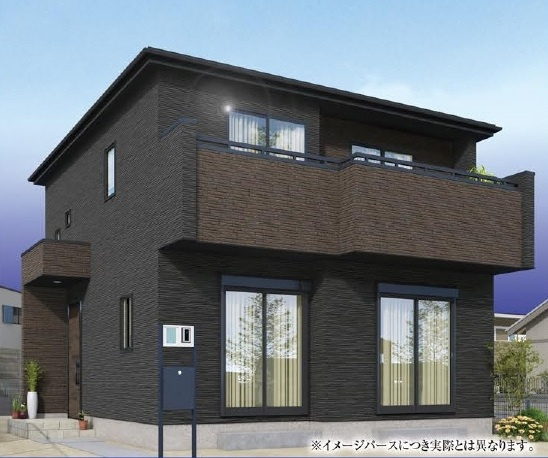 【仲介手数料無料】新築戸建　熊谷市石原2-140-9（全1棟）の外観パース