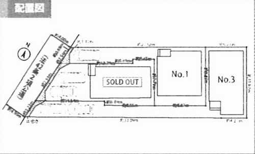 大和市中央林間西5丁目 新築戸建全3棟　№1の区画図