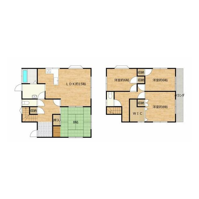 西条市小松町新屋敷3062-2　中古住宅の間取り