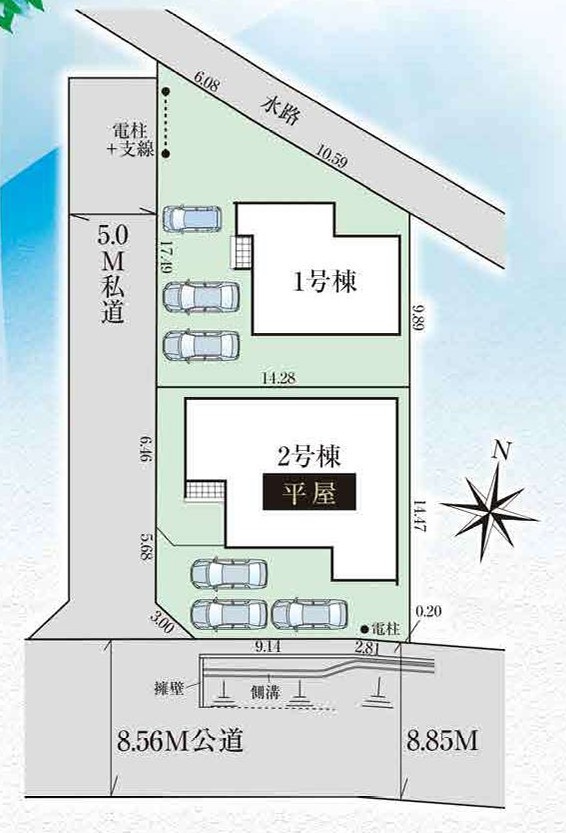 GRAFARE　小川町小川の区画図|図面と現況が異なる場合、現況を優先とします。【1号棟】