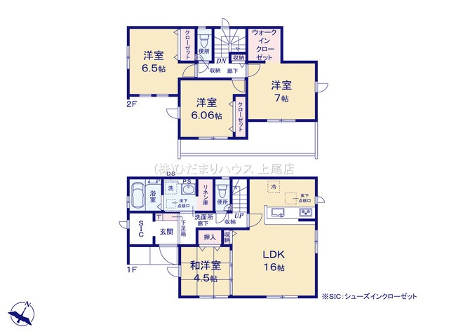 上尾市上25期　新築戸建　グラファーレ01の間取り