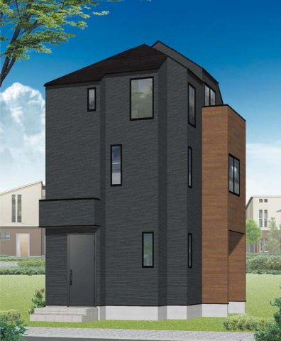 横浜市鶴見区生麦4丁目 新築戸建て【仲介手数料無料】の外観パース