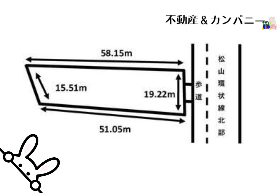 松山市東長戸４丁目の売地の土地図