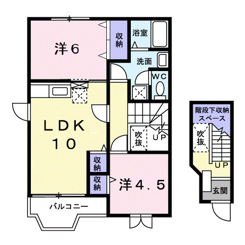 シャンティ北小田　Ｂの間取り