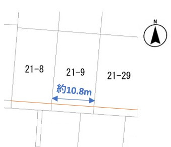 東区山の下町　売地の区画図