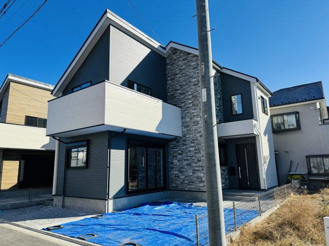 八王子市　諏訪町　新築一戸建て　１期の外観|～ZEH水準の省エネ住宅　並列2台駐車可能　自然豊かな住宅地内の新築一戸建て～