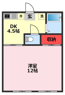 【間取り】 | ハイツセキスイB棟 B