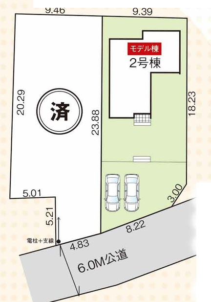 GRAFARE 入間市扇台６期　全２棟の区画図