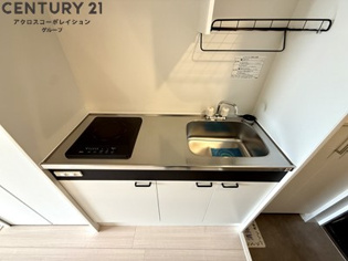 収納スペース豊富なキッチンです。