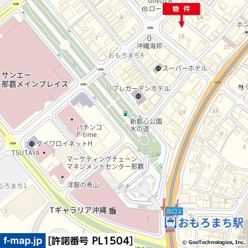 Dパーキング（おもろまち4丁目第4）の地図