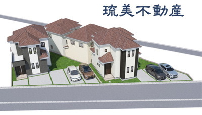 【外観パース】 | 南城市知念久手堅（全4棟） | 外観パースです