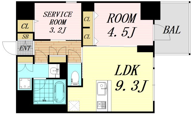 S-RESIDENCE福島diverse　仲介手数料無料の間取り