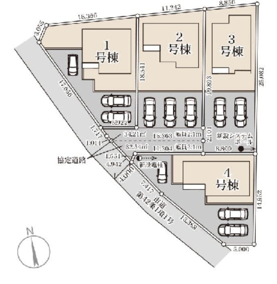 古河市鴻巣　新築戸建6-1の区画図