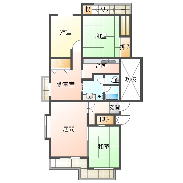 中落合第2住宅486号棟の間取り