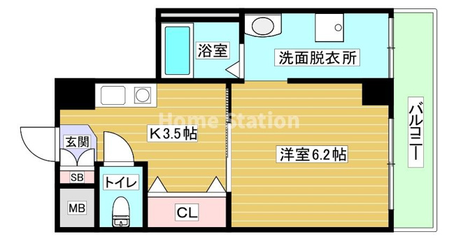 【間取り】 | P-court海老江