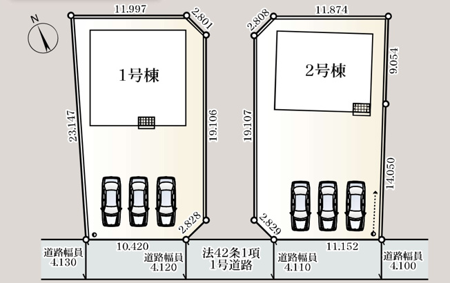 【区画図】 | 上里町大御堂第4   クレイドルガーデン　新築戸建　全2棟　2号棟