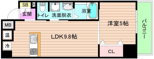 大阪市城東区関目３丁目の賃貸マンションの間取り