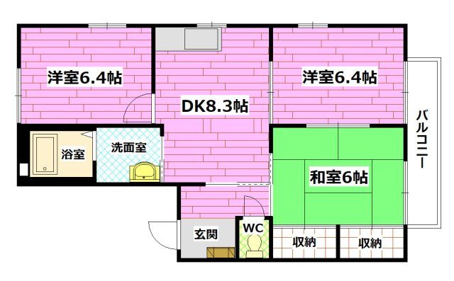 シャーメゾン矢野A棟の間取り