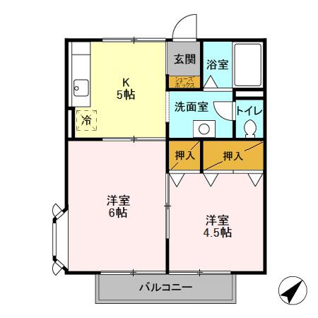 【間取り】 | ドミール西都賀
