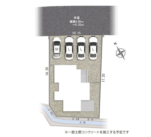 御殿場市北久原１期　１号棟　新築戸建　全１棟の区画図