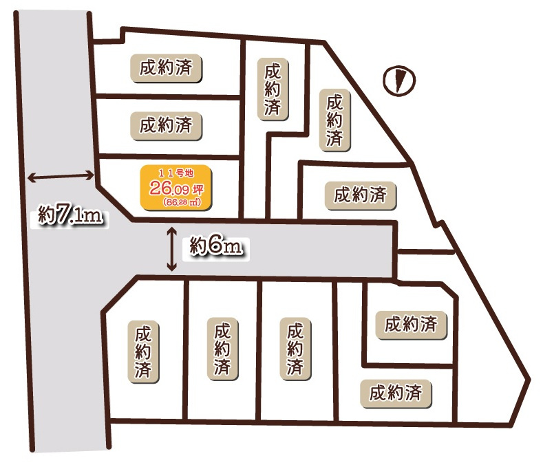 奥海印寺大見坊　建築条件無土地の土地図