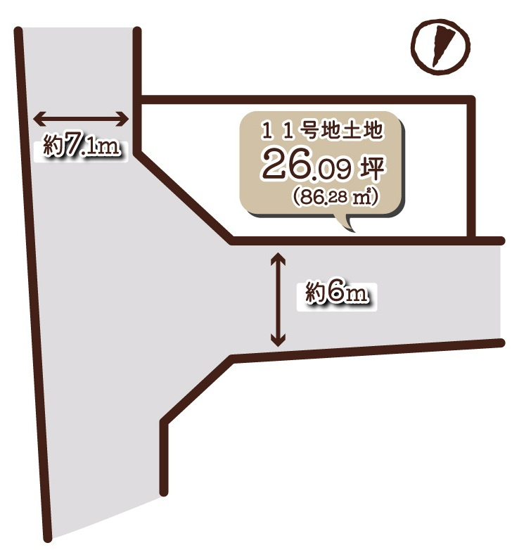 奥海印寺大見坊　建築条件無土地の土地図