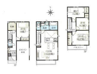 【間取り】 | 川口市本前川1丁目　３号棟