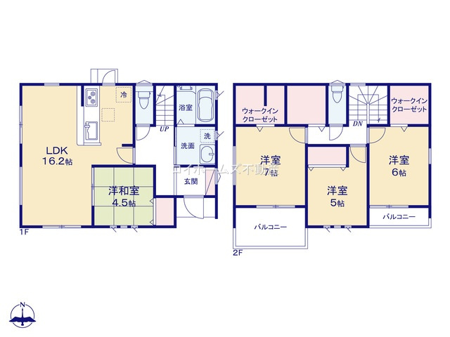 【間取り】 | 一宮市今伊勢町馬寄字上畑田41-1『仲介料無料』新築戸建て | 2号棟