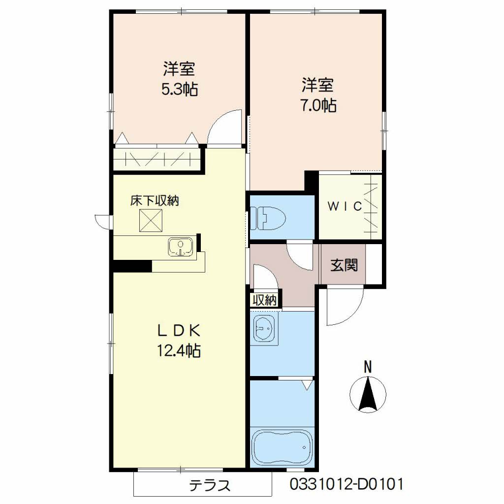 ヴィサージュ本城D棟の間取り