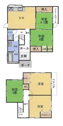 岩出市吉田・中古戸建・54709の間取り