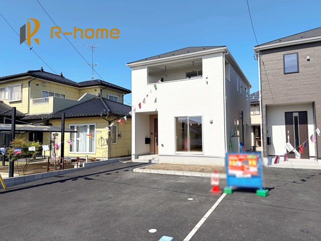 常総市新石下第8　新築戸建て　1号棟の外観|ご予約を頂ければ、『平日』はもちろん『早朝』や『夜間』もご見学可能です♪お気軽にお申し付けください♪
