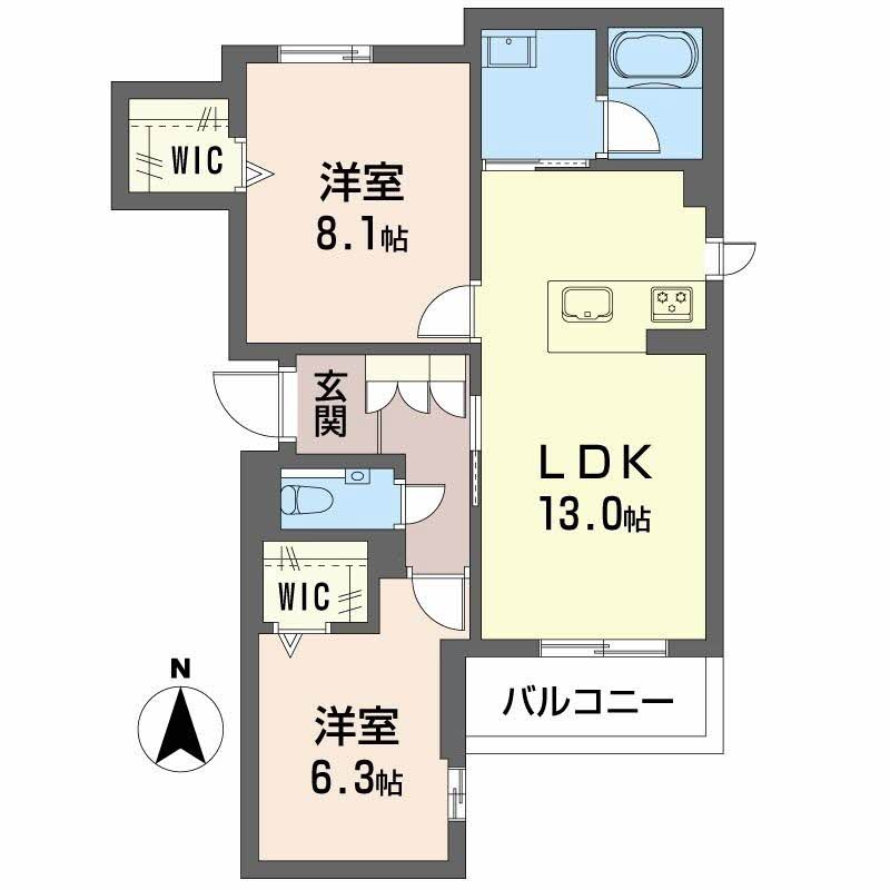 Ｆａｍｉｌｉａｒ　Ｏｇｏの間取り