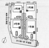 【区画図】 | 比企郡川島町伊草　新築分譲　東武東上線『川越駅』バス21分　【伊草小学区】