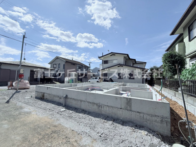 【外観】 | 浜松市中央区初生町 新築一戸建て | 現在建築中の外観画像です。ご内覧は同じメーカーの完成物件へご案内いたしますので、いつでもご相談ください！