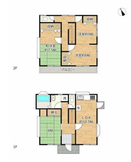 【間取り】 | 真岡市熊倉4LDK中古住宅