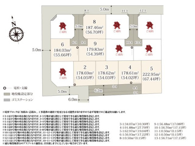 【区画図】 | LDKは約19帖！ゆとりのある広さが魅力的な家。主寝室のウォークインクローゼットは約3.5帖もあるので季節ものや旅行カバンなどもしっかり収納できそう!