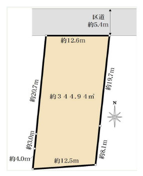 赤堤１　土地の区画図
