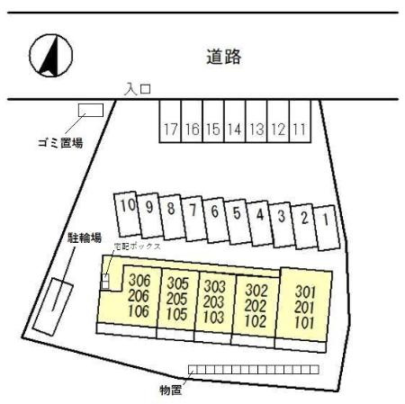 グレイス戸出の区画図