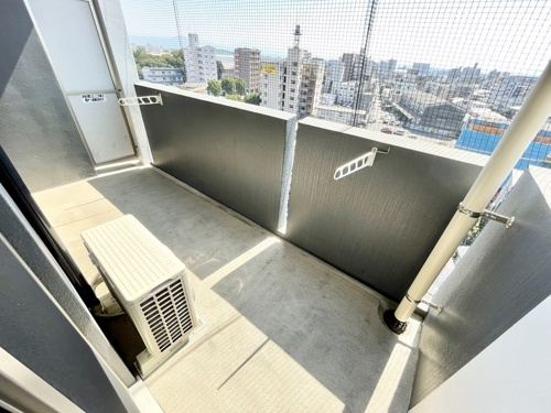熊本市中央区上水前寺１丁目の賃貸マンションのバルコニー
