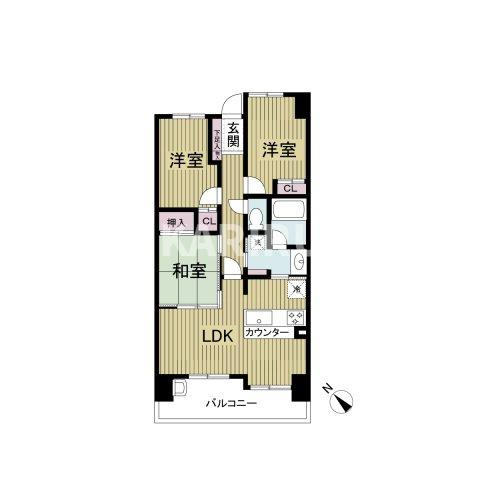 レジディア都島Ⅱの間取り