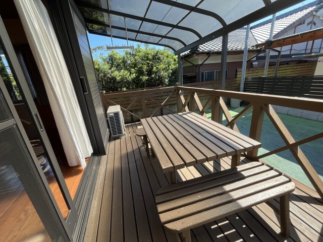 串間市大字南方　2階建て住宅のその他|ウッドデッキが付いています