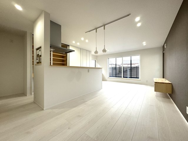 中央区下所島1丁目　新築戸建　1号棟の居間・リビング|リビング入口