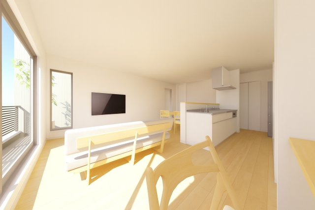 中央区下所島1丁目　新築戸建　1号棟の居間・リビング