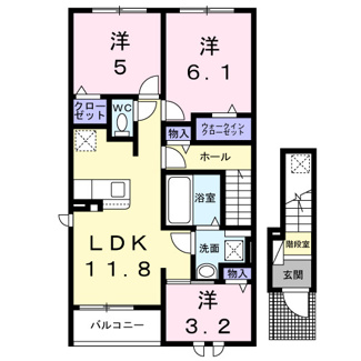 【間取り】 | ポンテ　アルト　池上　Ａ