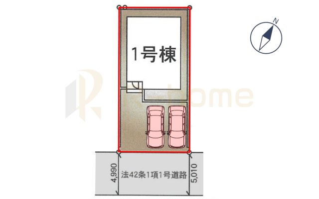 守谷市御所ケ丘第4　新築戸建て　1号棟の区画図|大きなお買い物だからこそ、メリット・デメリットを伝えさせて頂きます。
R-homeにお任せください♪