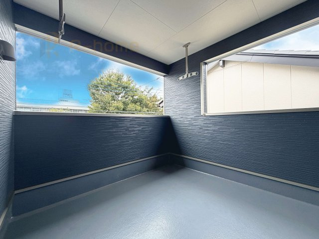 守谷市御所ケ丘第4　新築戸建て　1号棟のバルコニー|急な雨でも安心のインナーバルコニー♪忙しいご夫婦も大満足♪