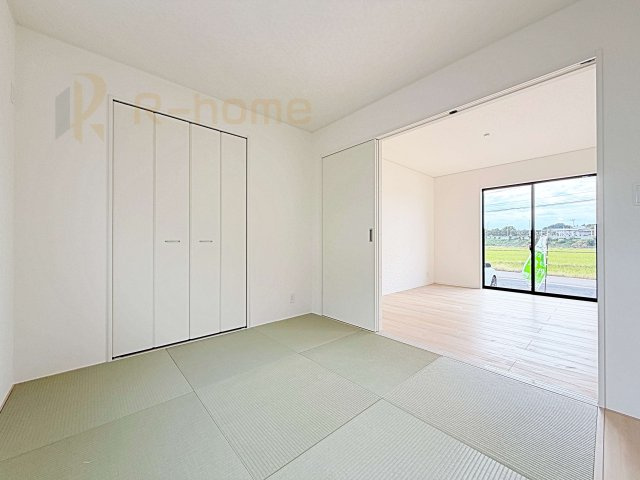 つくば市北中島第3　新築戸建て　1号棟の和室|フローリングより衝撃が少ない和室は、ご両親のお部屋やキッズスペース、客間としても活用頂けます。